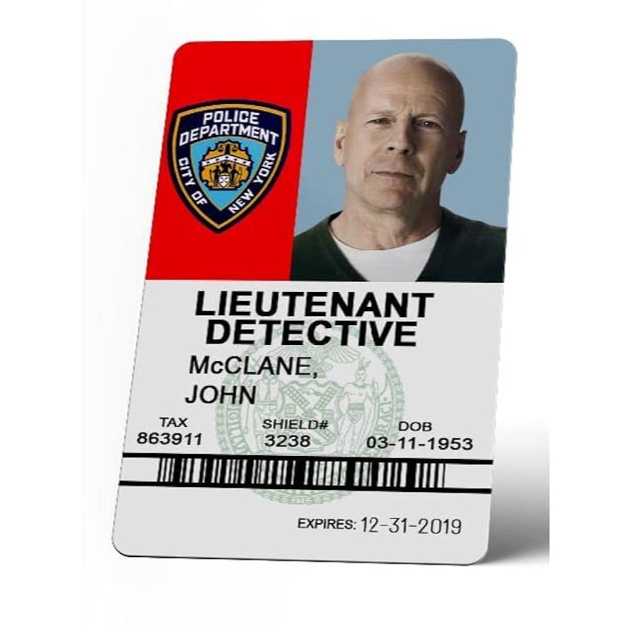6枚セット Bruce Willis  ブルース・ウィリス  IDカード Amazon.co.jp: ダイハードジョンマクレーン警部ブルースウィリス