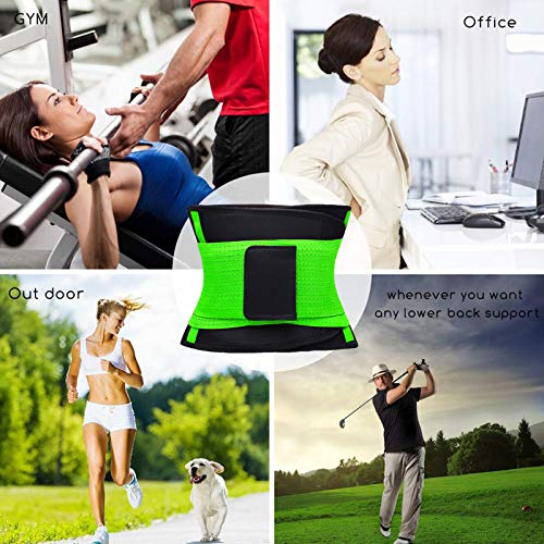 VENUZOR Waist Trainer Belt for Women - Waist Cincher Trimmer - Slimming Body Shaper Belt - Sport Girdle Belt (UP Graded)(Green,Medium)