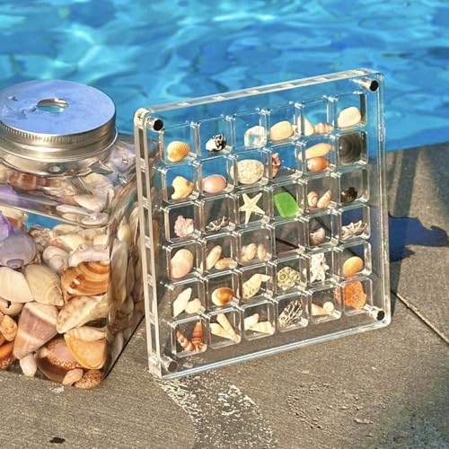 Caja de Acrílico Healeved para Clasificar Rocas y Colecciones con Tapa Resistente 7
