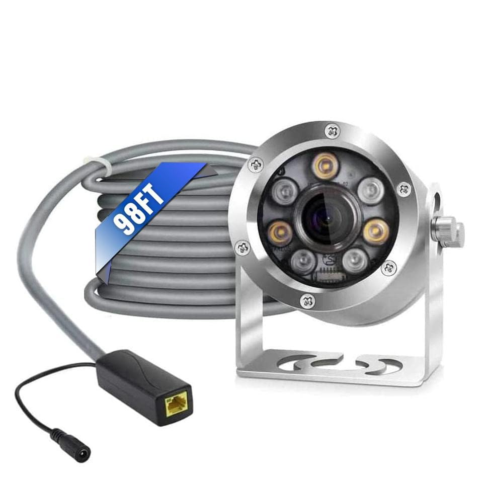 hd aquarium underwater ip camera stainless steel 2.8mm lens 98ft cable