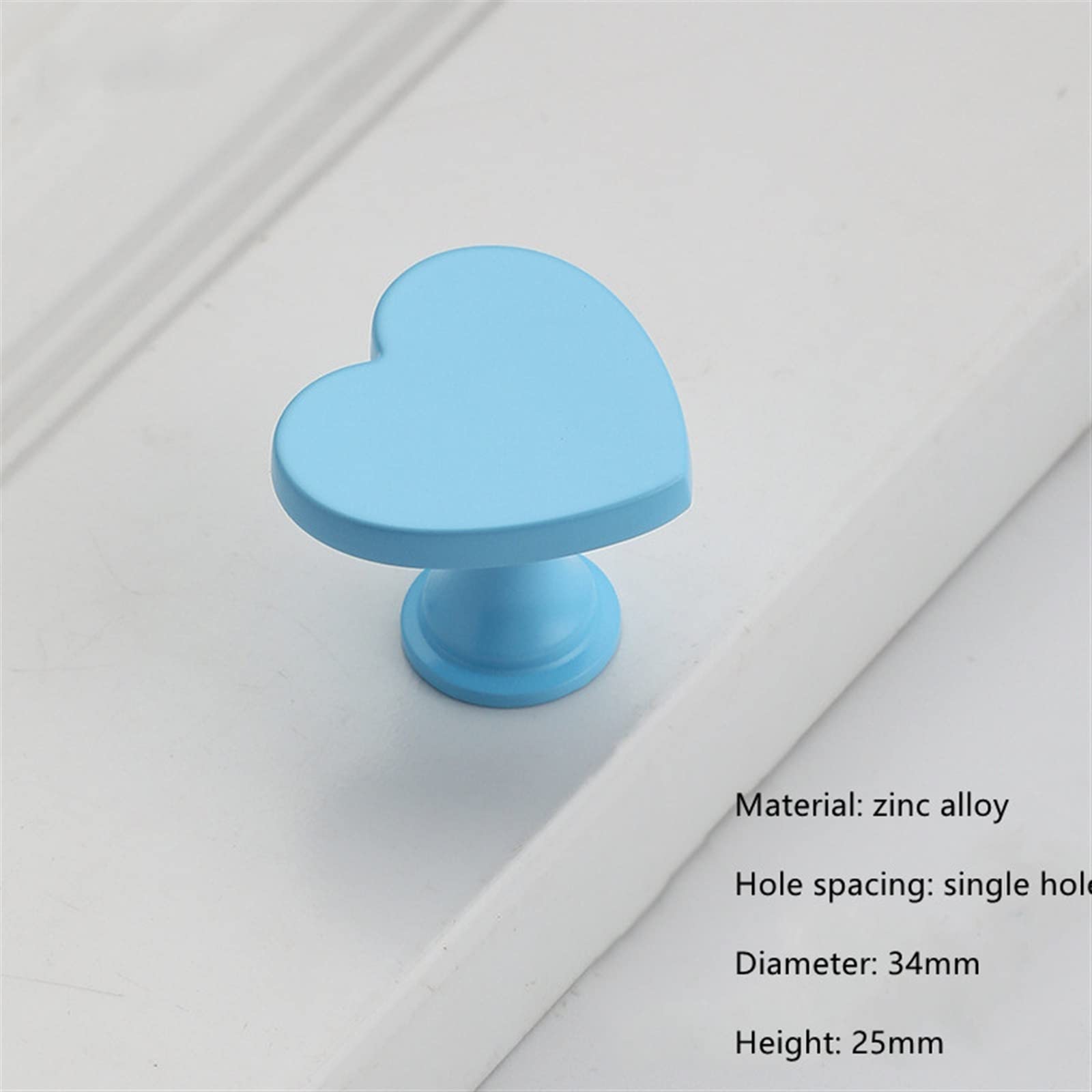 Tiradores Para Muebles Infantiles En Forma De Corazón - 2 Unidades, Color Rosa, De Latón Y PU