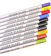 ChiPigments *Set of 10* Underglaze Pencils in Most Popular Colors for Fused Glass and Ceramic Pro...