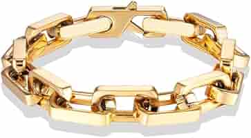 Amazon.com: Bracelet Men Stainless Steel Gold Chain LinK