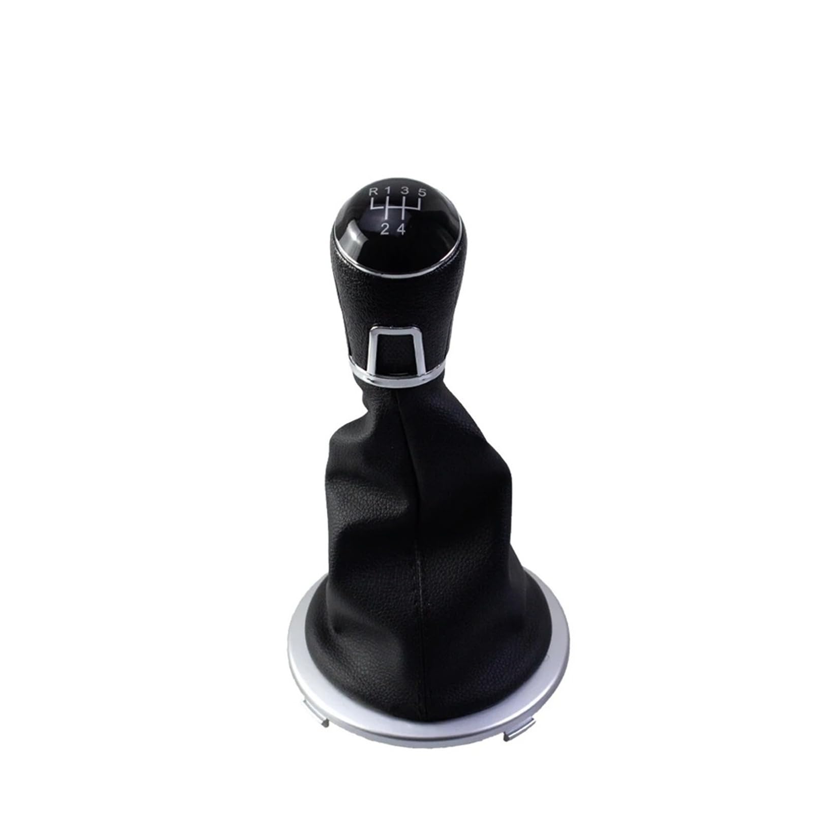 DAJMSUY for VW for GOL G4 G5 Shift Knob 5 Speed Manual Handball Cover ABS Interior Car Gear Shift(Silver 5 Speed)