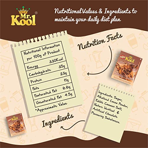 Image of Mr. Kool Drinking Chocolate Powder Box for Delicious Hot / Cold Chocolate Drink, Healthy Drink for Kids 400 Gm X 10 Pack