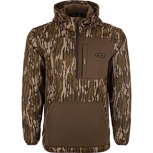 Drake Waterfowl Men's MST Endurance Hunting Warm Quarter-Zip Fleece Lined Hoodie w/Kangaroo Pouch & Magnattach Chest Pocket