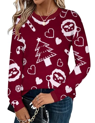 Image of Zeagoo Sweaters for Women Fall Outfits Trendy 2025 Long Sleeve Shirts Bussiness Casual Knit Pullover Sweater Tops