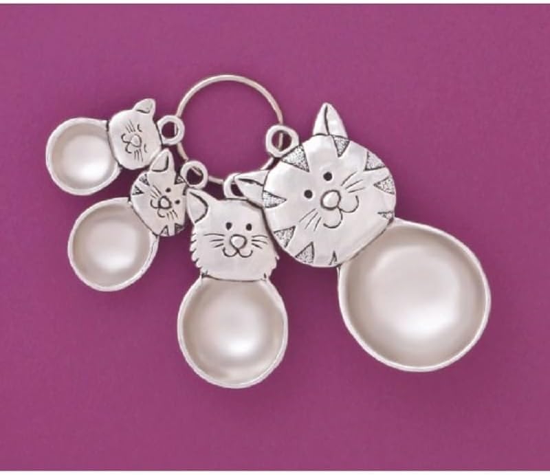 Basic Spirit Décor Measuring Spoons Cats, Home Decorative kit, Set of 4