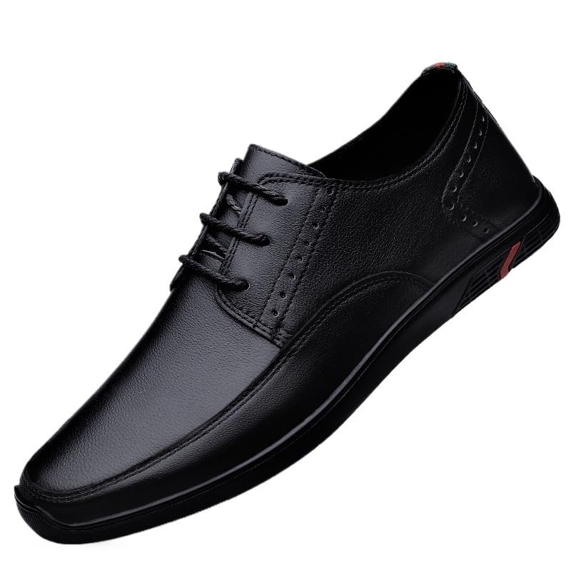 Men's Casual Walking Shoes Office Flats Mens Sneaker Low Top Lace Up Pointed Toe Casual Oxford Shoes Non-Slip Softsole Walking Derby Shoes