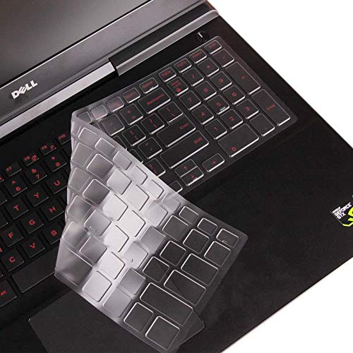 Keyboard Cover| Skin Compatible with dell G3/G5/G7 15.6 inch Laptop G3579 G3779 G5587 7855 7577 7588, dell G3 17.3 inch Laptop G3779 Soft Ultra Thin TPU Protective Skin|