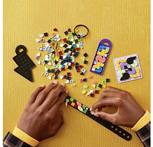 Image of LEGO 41808 DOTS Hogwarts Accessory Set, Harry Potter Toy Jewellery Set with Bracelet, Keychain and Patch, DIY Craft Set for Children