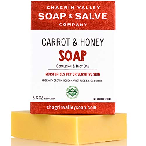 Chagrin Valley Soap & Salve - Organic Natural Soap Bar - Carrot & Honey Complexion 2X Pack