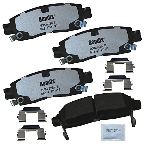 Image of Bendix Fleet Metlok MKD883FM Rear Brake Pads for Buick Enclave,Rainier,Cadillac XTS,Chevrolet SSR,Trailblazer,EXT,Traverse,GMC Acadia,Limited,Envoy,XL,XUV,Isuzu Ascender,Bravada,Saab 9-7x,Outlook