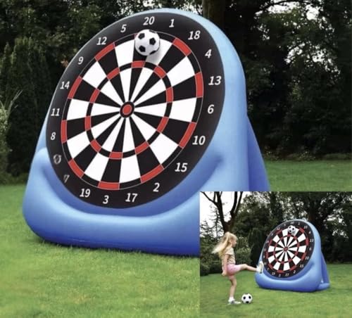 Giant Inflatable Football Dart Board Game 5ft Target Includes 2 Footballs Outdoor Kids Activity