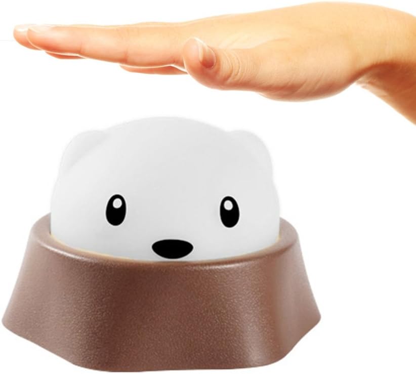 Press Control Gopher Night Light, Rechargeable Nursery Nightlight Lamp Diglett Toy for Kids Children Boys Girls (Boy)