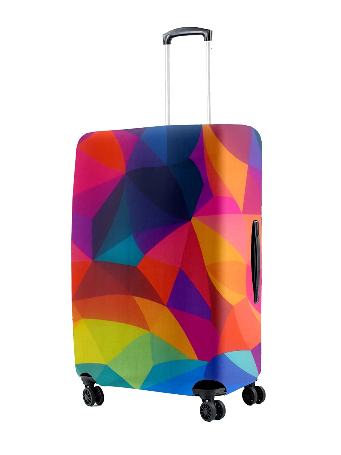 Marble Print Travel Suitcase Protective Cover|Medium|Fit 22-26 Inch Luggage|Eco-Friendly|Polyester-Spandex|65cm (24 inch)|Luggage Protectors|Anti Scratch|Pack of 1|Maroon-image-24