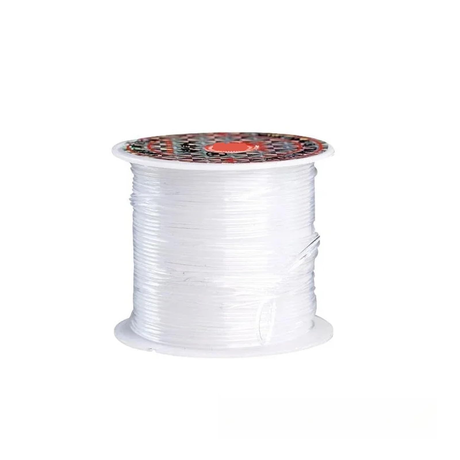 Elastyczny sznurek do bransoletek 60m rolka frezowanie nici tworzenie biżuterii DIY przewód naszyjnika na nadgarstek i szycia kostkę(White)