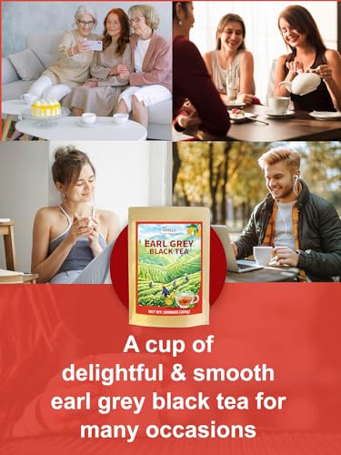 Image of TeeLux Earl Grey Tea Bags, Premium Black Tea Blended with Natural Bergamot Flavor, Refreshing & Mellow Taste, Enjoy Hot or Iced, 100 Count
