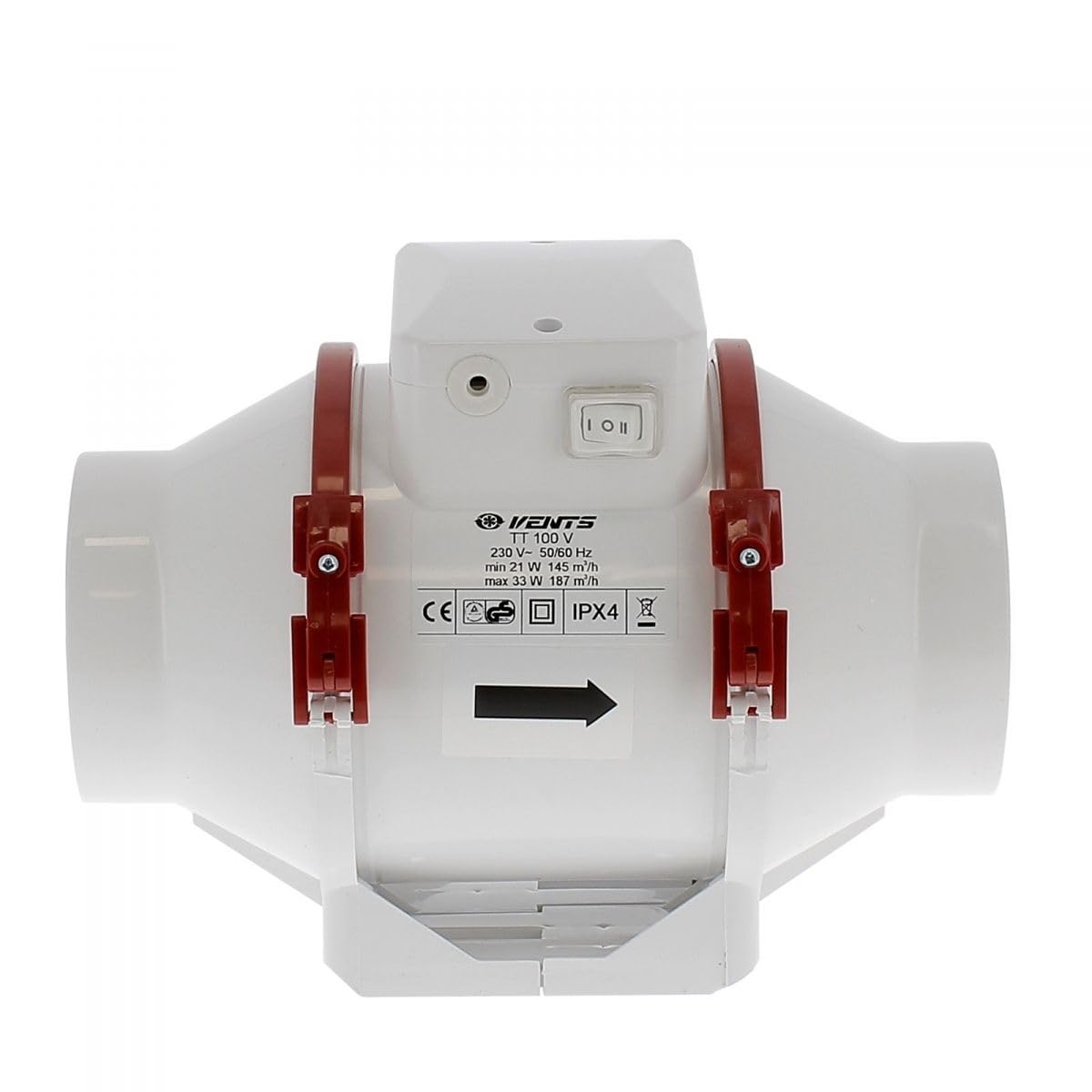 VENTS - Extracteur TT - Ã˜ 100mm -SWITCH 2 Vitesses - 145 et 187 m³/h