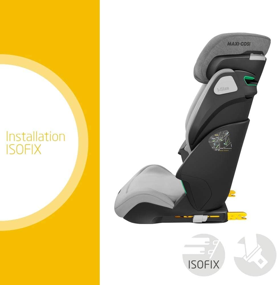 Maxi-Cosi Kore i-Size, Réhausseur Voiture Enfant, 3,5 - 12 ans, 100 - 150 cm, Siège auto ISOFIX, Hauteur/largeur réglables, Système de protection latérale Plus, Bouclage rapide, Authentic Grey