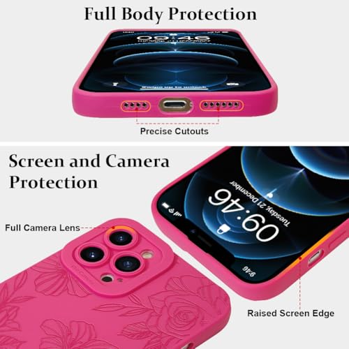 Coque iPhone 12 Pro fleur rose pour préserver des chutes - 4