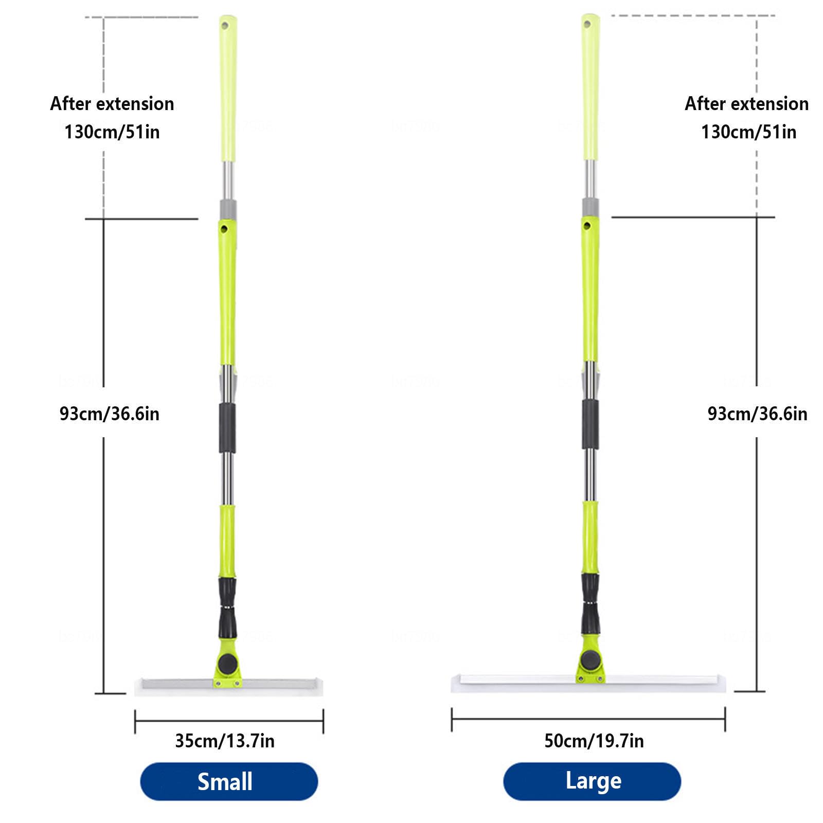 Magic Broom Sweeper, con Mango De 130 Cm De Largo Aragan para Suelos, Escoba De Goma para Piso De Concreto,Azulejo De Baño,Large:50×130cm