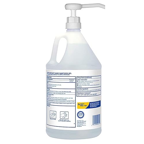 Miniatura 3 de Zep ECZUIHSG128 Gel desinfectante de manos instantáneo al 70% de alcohol, 1 galón (caja de 4) - Bomba incluida - Excede las pautas de los CDC - Mata