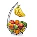 Francois et Mimi Fruit Tree Bowl Basket with Banana Hanger, Black