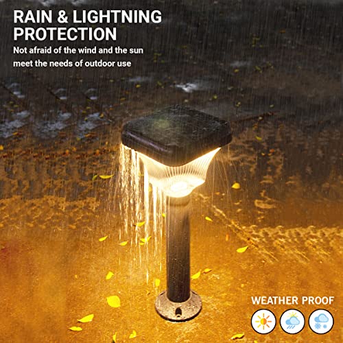 Image of Epyz Solar Gate Pillar Light Outdoor Graden with Long Pole Square Shape with 152 LEDs,12,000mah Battery, 3 Type of Lights, Application for Fence, Garden, Wall, Outdoor [ Pack of 2,Multicolour ]