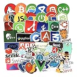 Laptop Stickers for Developer Programming Stickers of Front-end dev,Back-end Languages Stickers for Software Developers, Engineers, Hackers, Programmers, Geeks, and Coders (50PCS)