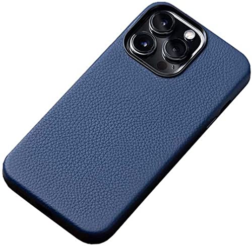 Couverture téléphone iPhone 12 Pro Max en cuir bleu idéale pour le quotidien chic