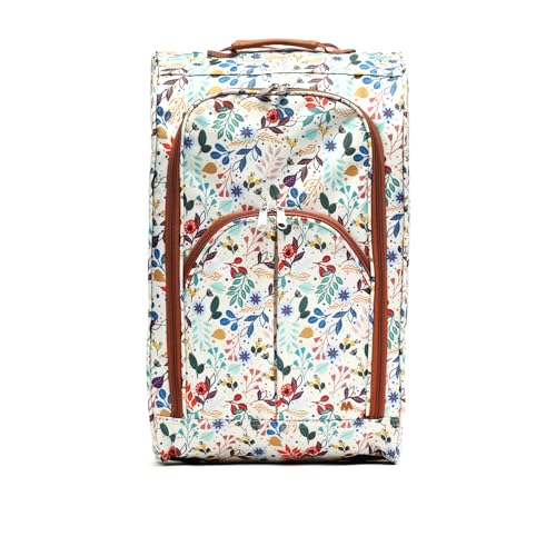 MISAKO Maleta de Tela Pequeña de Viaje Azier Multicolor Unisex - Equipaje Blando semirrígido de 54x33x20 cm de 2 Ruedas