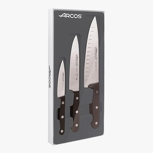 Miniatura 3 de ARCOS Juego de cuchillos de 3 piezas en acero inoxidable. 2 cuchillos de chef y 1 cuchillo de pelar. Cuchillos de cocina profesionales con mango