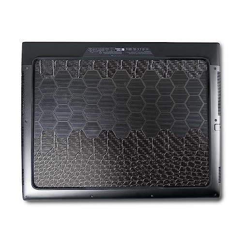 Image of MightySkins Carbon Fiber Skin Compatible with Alienware M18 R1 (2023) Full Wrap Kit - Black Gator Skin | Protective, Durable Textured Carbon Fiber Finish | Easy to Apply | Made in The USA