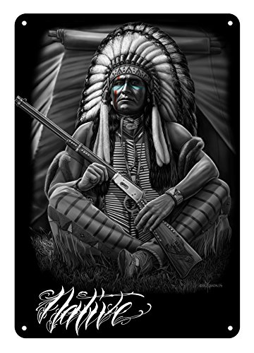 Midsouth Products David Gonzales Tin Art Sign - Native Midsouth Products David Gonzales Tin Art Sign - Native