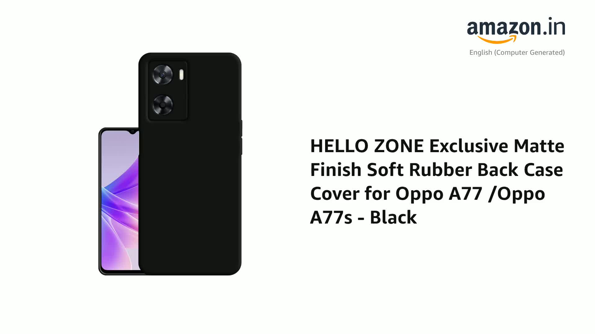 HELLO ZONE Exclusive Matte Finish Soft Rubber Back Case Cover for