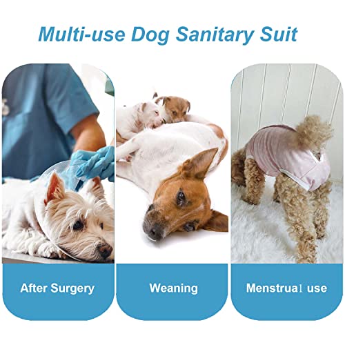 Image of Dog Diapers Suit Period Onesie for Female Dog Sanitary Panties Male Doggy Heat Diapers Cover Fit for Small Medium Dogs Camo /M