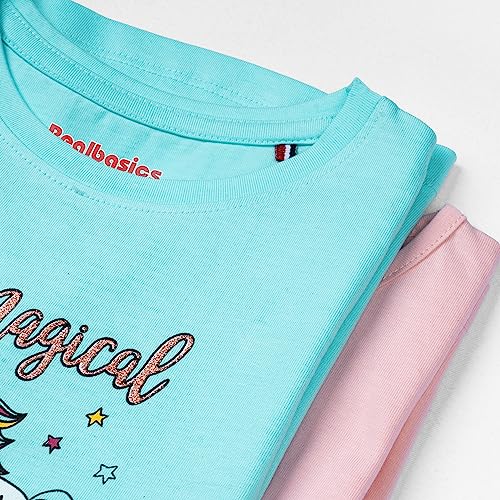 Image of Real Basics Girls Regular Fit Full Sleeves Tshirt (Pack of 2)
