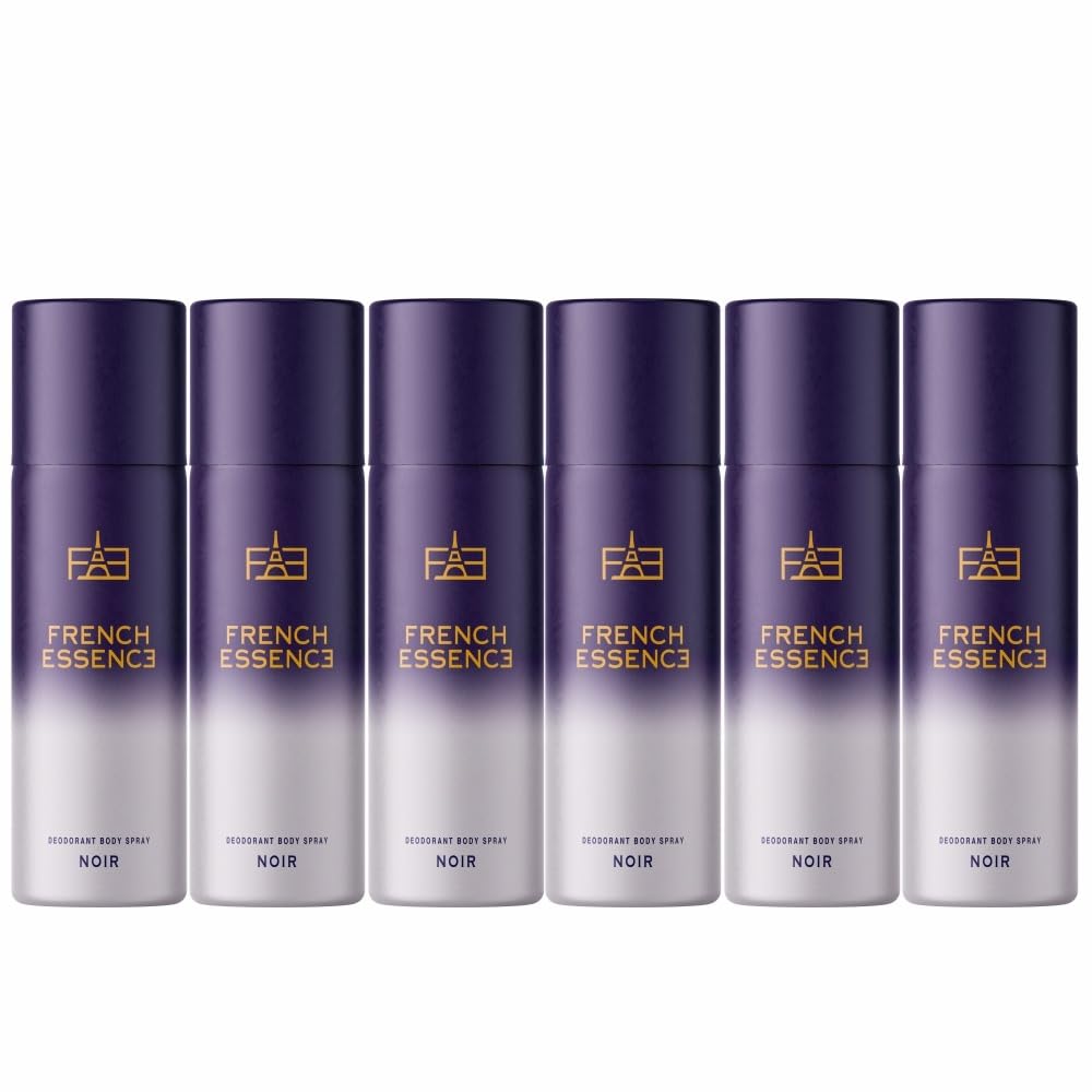 FRENCH ESSENCE Deodorant Spray Perfume/Deodorant for men/Men Deo/Body Spray for men,Long Lasting Fragrance, Fresh Scent (Noir) - 50ml Pack of 6-picture-39