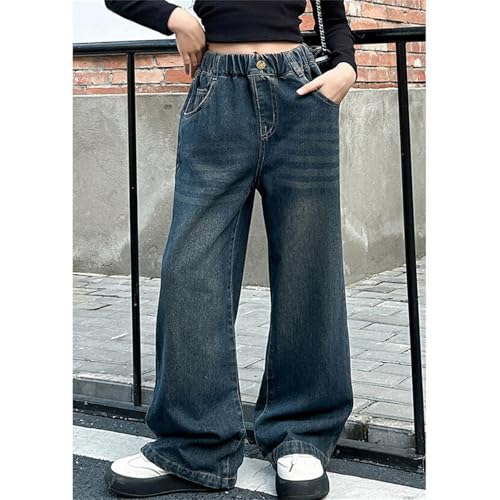 Baggy Jeans for Girls Casual Versatile Wide Leg Denim Pants Fashion Loose Straight Palazzo with Pockets2