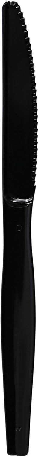 Boardwalk Heavyweight Polystyrene Cutlery, Knife, Black, 1000/Carton