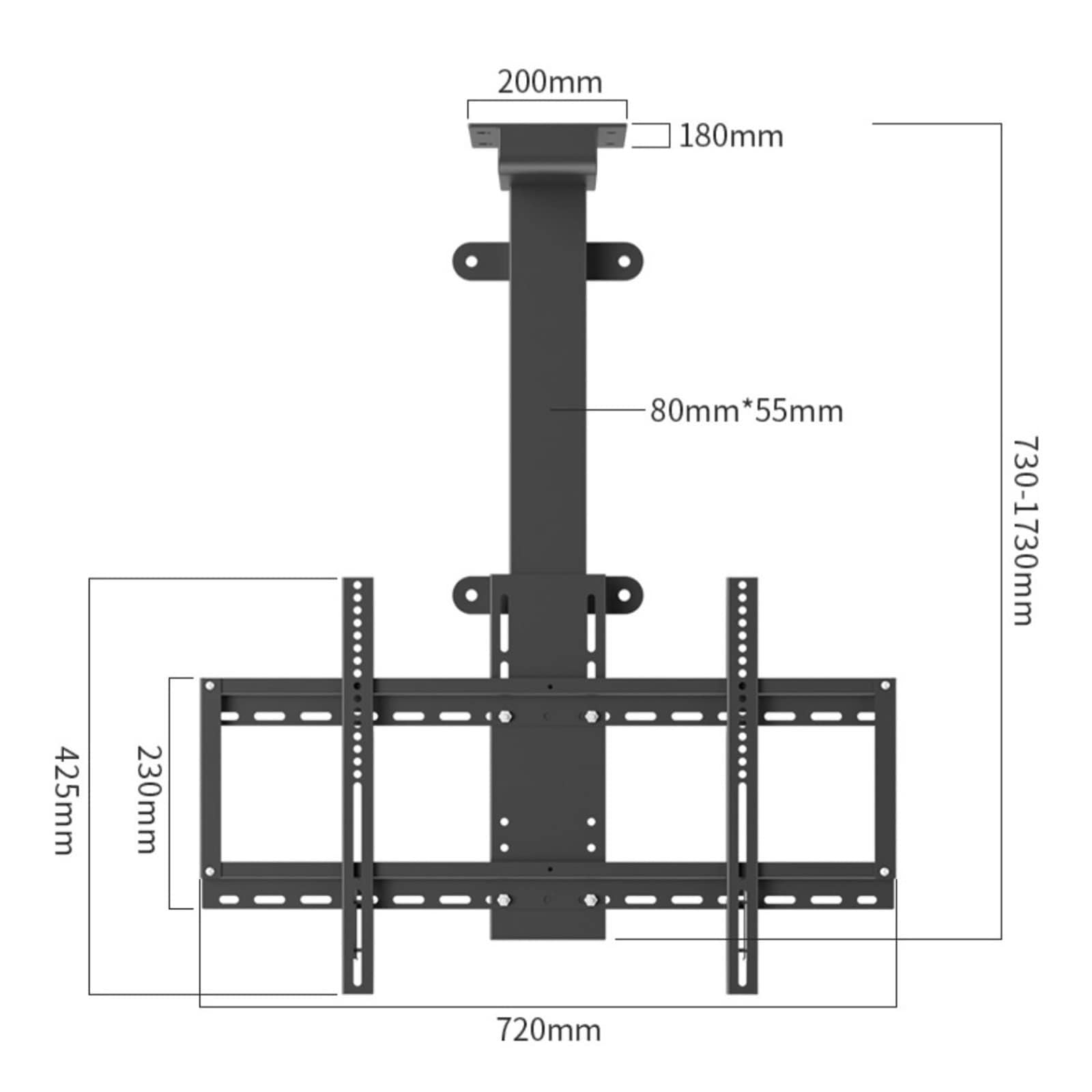 Soporte De Techo para TV Eléctrico - Soporte De Piso para TV,Soporte para TV Telescópico De Elevación Automática De Altura Ajustable,con Control Remoto,Se Adapta A Televisores De 32 A 75