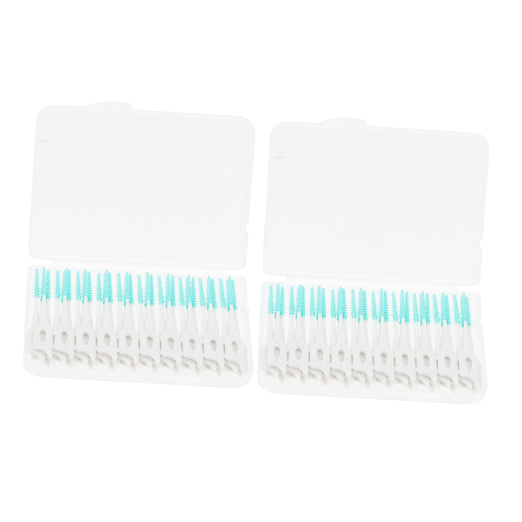 HAWILLOSCH Tooth Cleaning Brush for Gaps 80pcs Interdental Brush Set Includes Floss Pick Dispenser for Braces and Daily Oral Care
