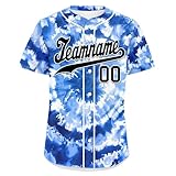 Custom Baseball Jerseys Personalized Men Tie-Dye Shirts Customized Youth Jerseys Shirts Printed Name Number