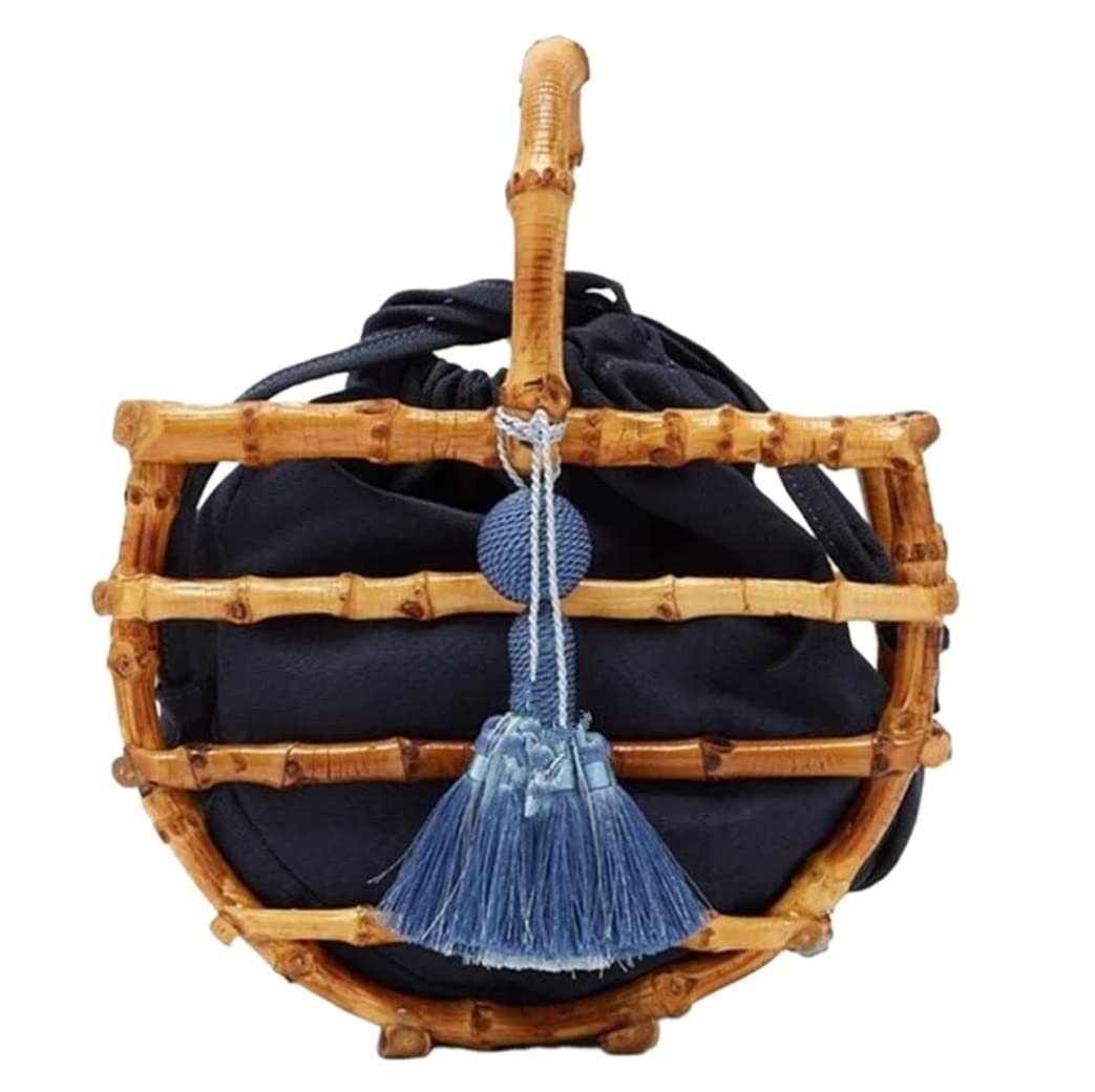 Bolso de Paja Bolso De Mano para Mujer, Tejido con Borlas, Playa, Viaje para Verano Mujer