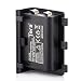 Tera 2400mAh Rechargeable Replacement Battery Pack for XBOX ONE Controller with Charge Cable Black with Tera Dust Cloth