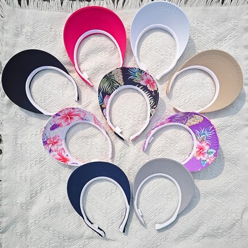 Image of Sun Visor Hats Women Wide Brim Adjustable Clip On Visors Beach Men Hat