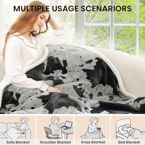 Image of Heated Blanket Throw Blanket - Fast Heating Electric Blanket, Soft Flannel Heated Throw with 4 Time Settings,10 Heating Settings, Warm Gifts for Women & Mom & Grandma