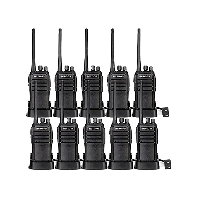 Caja de 10, Retevis RT21 Radios de dos vías Recargables Walkie Talkies