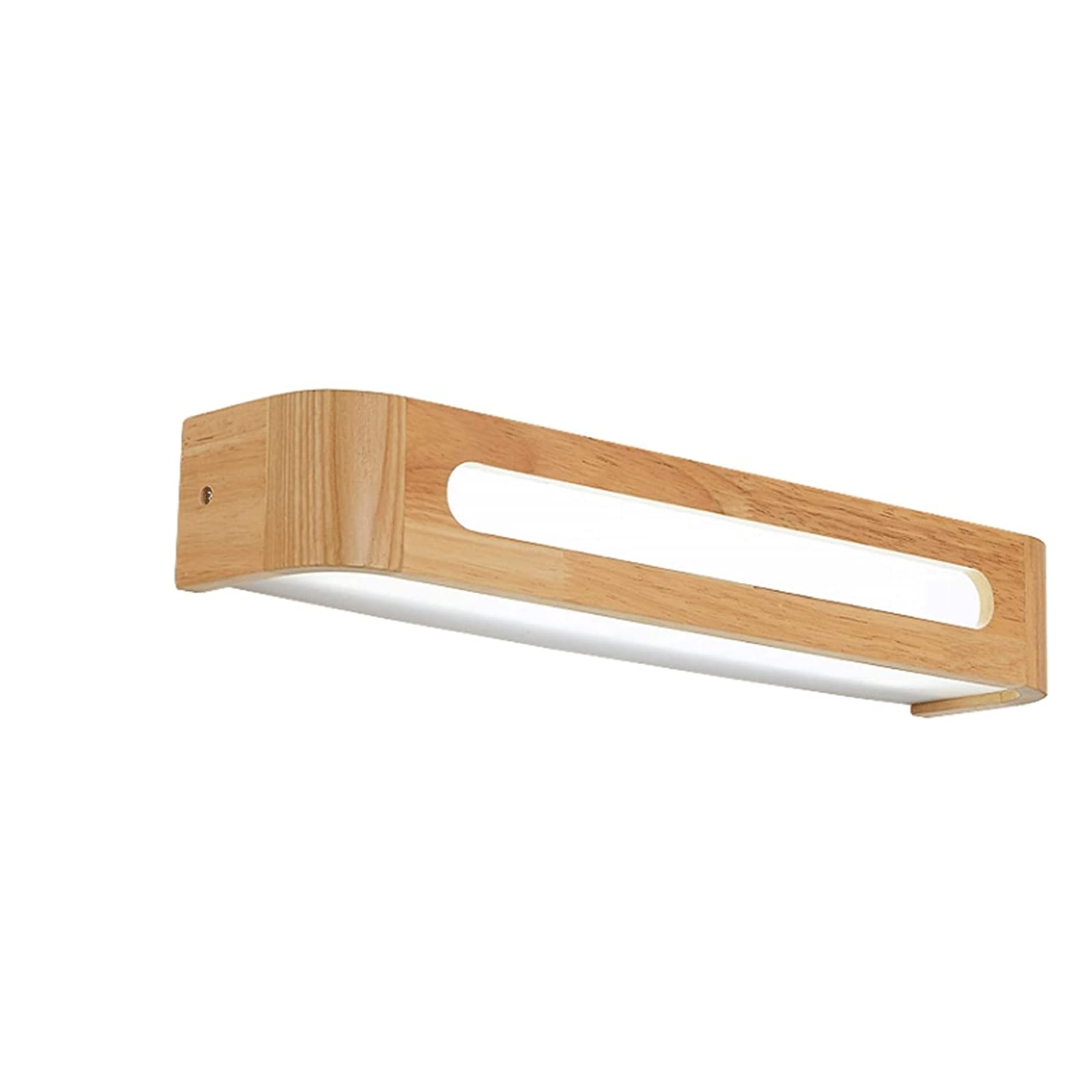 OLOTU Appliques murales Applique Murale en Bois de chêne Appliques murales LED Modernes Appliques murales Miroir en Bois Massif Nordique Applique pour Chambre Salle de Bain Appliques murales Gradable